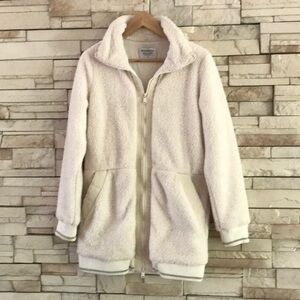ATHLETA COZY SHERPA TUGGA COAT JACKET SMALL CREAM